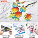 Shuttle Art 280 Colors Dual Tip Alcohol Based Art Markers, 279 Colors Permanent Marker Plus Colorless Blender, Micro-tip Pens, White Highlighter Pens, Marker Bag with Holders for Kids Adult Coloring - Image 4
